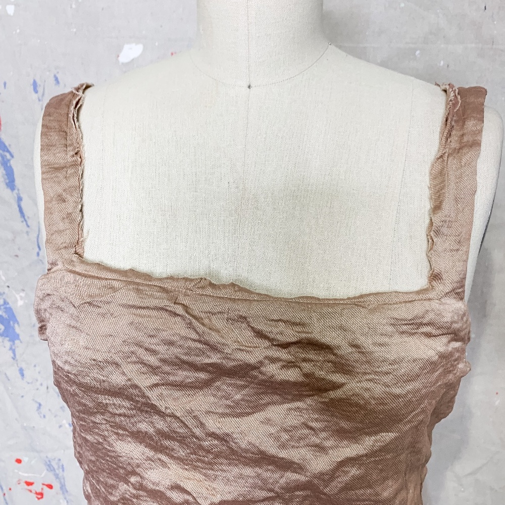 Lanvin - Silky mini dress - Champagne color - Picture 5 of 8